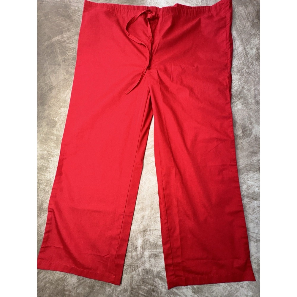 Allheart Scrub Pant Unisex Red Relaxed Fit Large NWOT